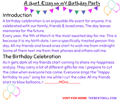 short essay on my birthday party with