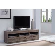 rustic gray wooden tv stan