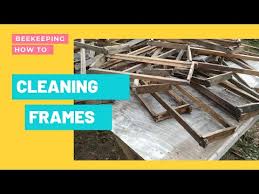 cleaning dirty old wax off frames