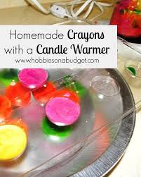homemade crayons with a candle warmer
