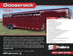 gooseneck stock trailers s s trailers