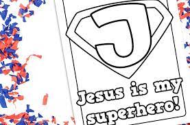 Collection of printable picture of jesus (37). Jesus Is My Superhero Coloring Sheet Printable Ministryark