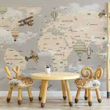 World map wallpapers for free download. Nursery Wallpaper Wall Murals Wallmur