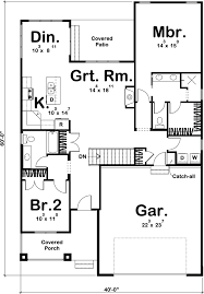 2 Bedroom Craftsman House Plan 100