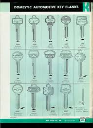 Super Rare Vintage Original 1964 Keil Automotive Key Blank Numbers Chart Guide Ebay