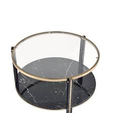 Black Round Glass Coffee Table