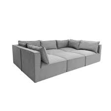 6 piece modular pit sectional sofa