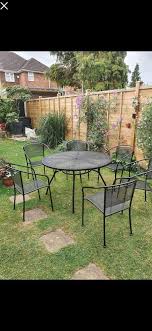 Metal Garden Table And 6 Chairs In