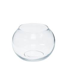 Mini Vase Round Glass Deco H8cm