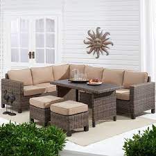 teak patio furniture wicker sectional