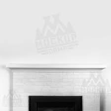 Blank Wall Over White Brick Fireplace