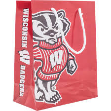 neil enterprises bucky badger gift bag