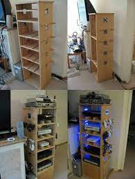 Easy diy ideas for home decor, storage and organization for your living room, kitchen, bathroom, front door and garden. Build Your Own Console Tower Great For Video Game Consoles Vcrs And Dvd Players Game Room Design Game Room Console Storage