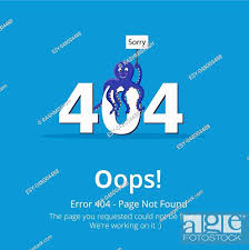 error 404 page layout vector design