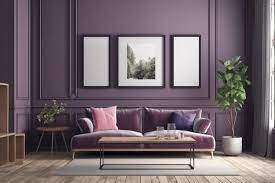 Premium Photo Purple Walls In A
