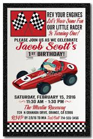 Vintage Race Car 1st Birthday Invitation Di 399 Harrison