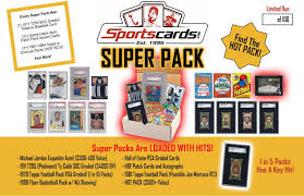 We strive to only break the hottest products, and always at a very fair price to our fellow collectors. Sportscards Com Super Pack Sports Cards Mystery Box Pristine Auction