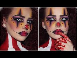 sultry creepy clown halloween makeup