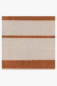 hudson stripe rust orange rug