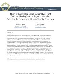 Pdf Study Of Knowledge Based System And Decision Making