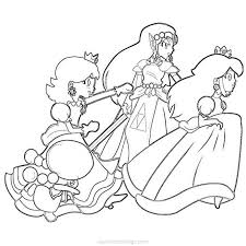 The colours and images are much more colourful and contoured into rounder, cuter, and more. Rosalina Coloring Pages With Peach And Daisy Xcolorings Com