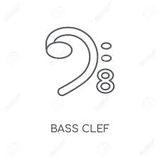 Bass Clef Linear Icon Bass Clef Concept Stroke Symbol Design