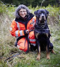 Hundeführerin Petra Linnemann mit ihrem Rottweiler Lex - Goslar