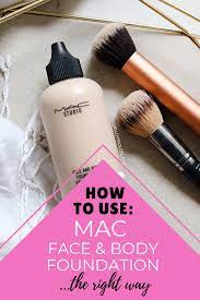 how to use mac face and body foundation