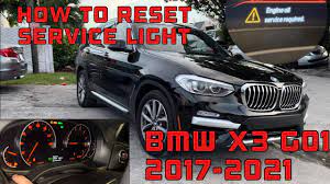 to reset service light on a bmw x3 g01