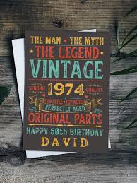 personalised 50th birthday card for him