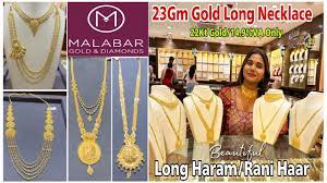 malabar gold long necklace designs