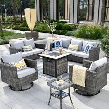 Lovall Rattan Wicker 7 Person Seating