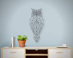 Metal Wall Art Geometric Owlowl Metal