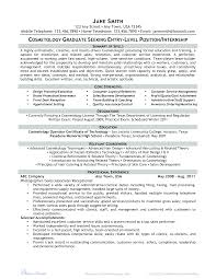 Entry Level Cosmetology Resume Templates At