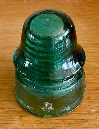 Vintage Aquamarine Teal Glass Insulator