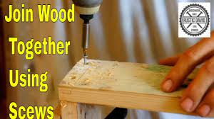 How to join 2 pieces of wood in the corner with a screw - YouTube