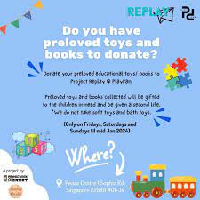 donate preloved clothes toys books