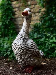Garden Goose Ornament Concrete Goose