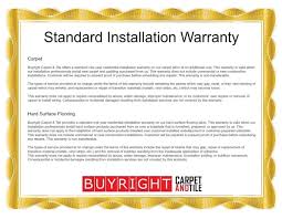standard installation warranty oregon