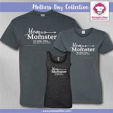 Mom To Momster Shirts Short Sleeve