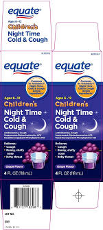 Equate Night Time Cold And Cough Childrens Liquid Wal Mart