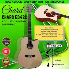 chard ed42c acoustic guitar with free