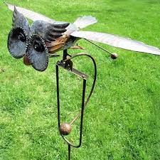 Magic Owl Metal Sculpture Garden Art