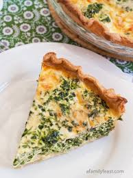 spinach and cheddar quiche