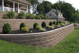 Retaining Wall Tackles Sloping Front Yard