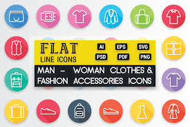 Fashion and clothing brand logos icon pack. Clothes And Fashion Accessories Flat Icons Ios Icons On Behance