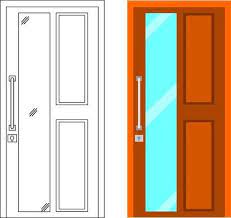 Colorless Door Icon Wooden Door