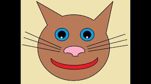 draw a cartoon cat face in ms paint