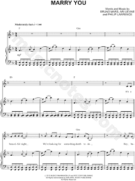 Слушать песни и музыку bruno mars (бруно марс) онлайн. Bruno Mars Marry You Sheet Music In F Major Transposable Download Print Sku Mn0088977