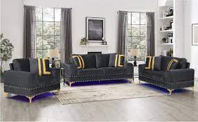 u98 sofa set black global furniture usa